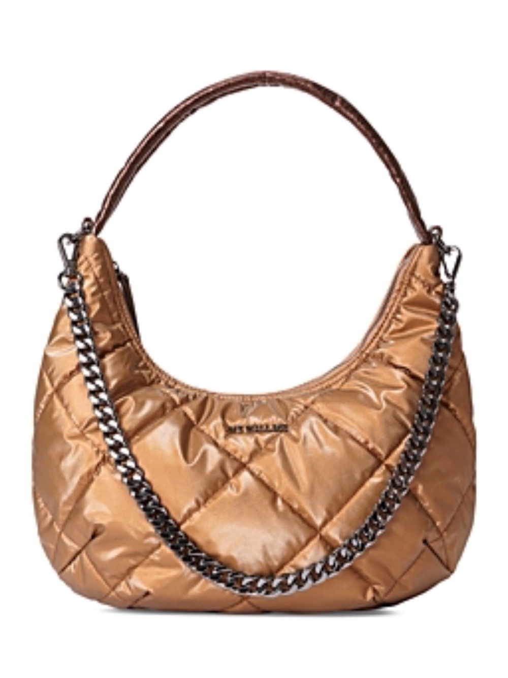 MZ Wallace Quilted Bowery Shoulder Bag in Bronze